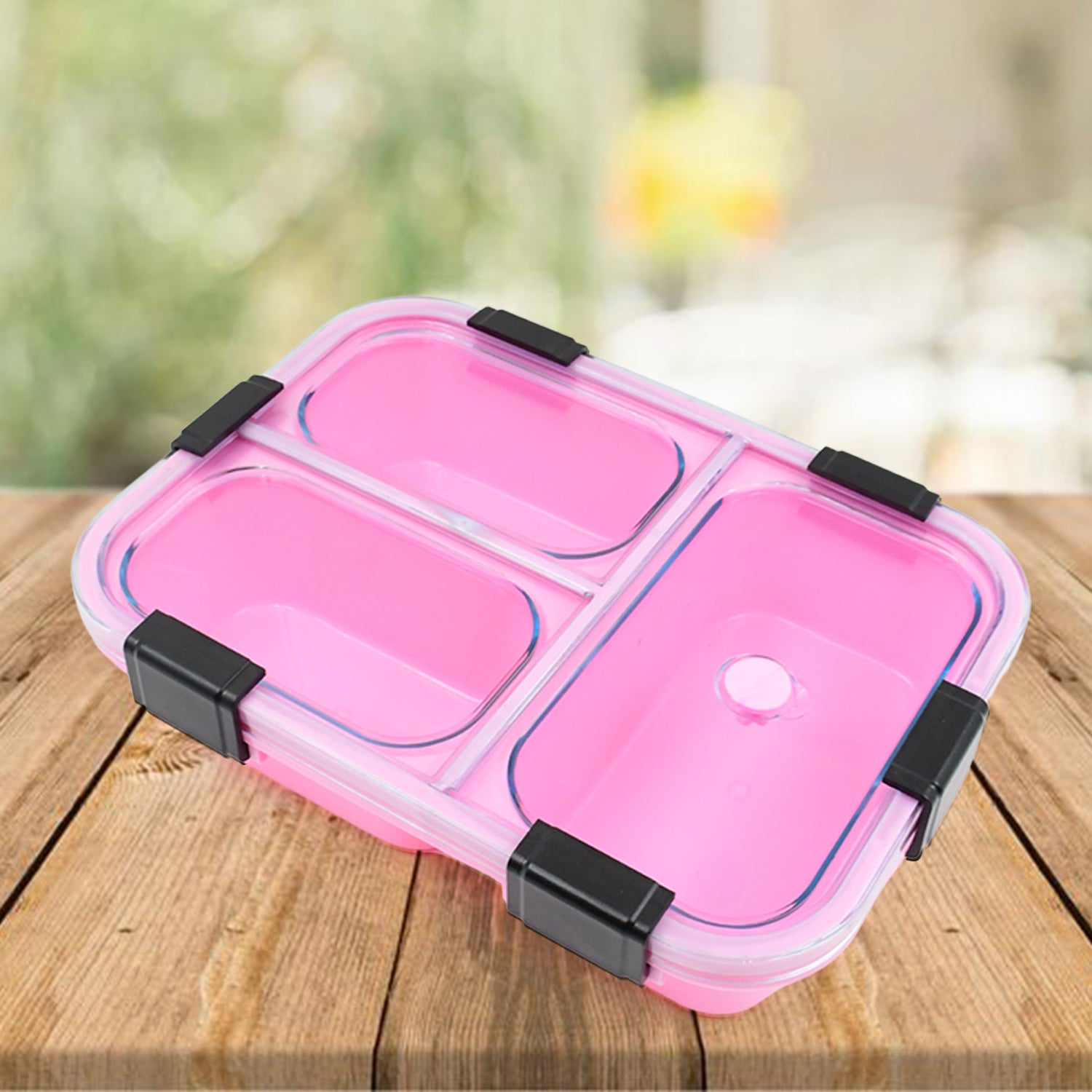 Plastic 3 Compartment Insulated Lunch Box Lunch Box (1 Pc) Plastic 3 Compartment Insulated Lunch Box Lunch Box (1 Pc)
